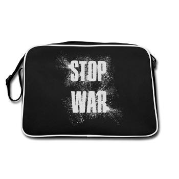 STOP À LA GUERRE – PAS DE GUERRE – PAIX - Sac Retro - noir/blanc - Dos