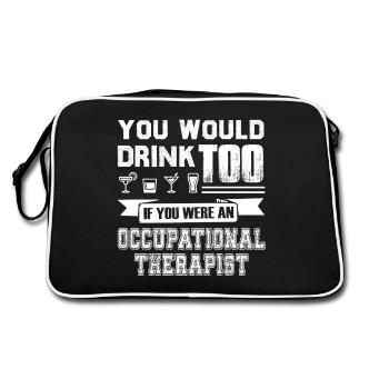 Funny Occupational Therapist - Retro Bag - black/white - Back