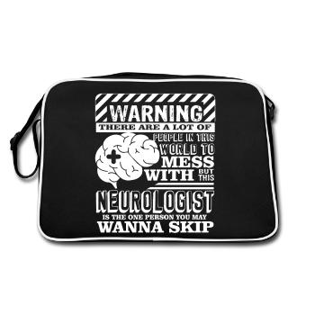 Neurologist Don't Mess With Neurologist - Retro Bag - black/white - Back
