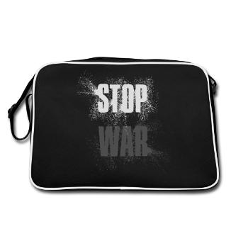 STOP À LA GUERRE – PAS DE GUERRE – PAIX - Sac Retro - noir/blanc - Dos
