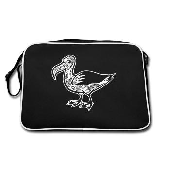 Albatross Albatross Floral Pattern - Retro Bag - black/white - Back