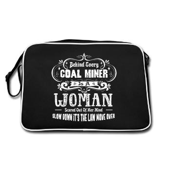 Coal Miner Behind Every Coal Miner - Retro Bag - black/white - Back