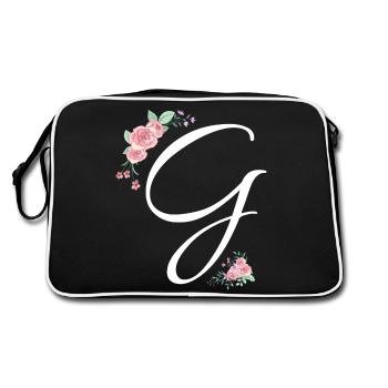 Lettre g fleurs - Sac Retro - noir/blanc - Dos