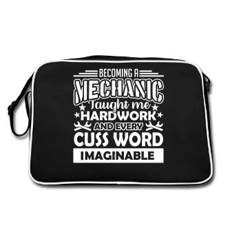 Mechanic Becoming A Mechanic - Retro Bag - black/white - Back