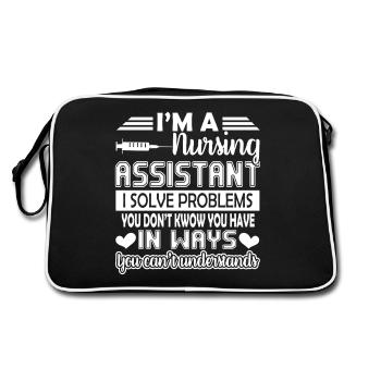 Nursing Assistant I am A Nursing Assistant - Retro Bag - black/white - Back