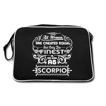 Scorpio Finest Women Born As Scorpio - Retro Bag - black/white - Back