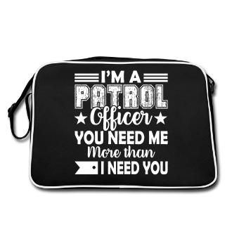 Patrol Officer I am A Patrol Officer - Retro Bag - black/white - Back