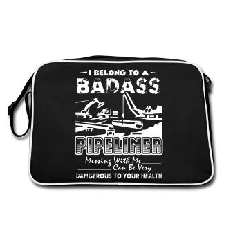 Pipeliner I Belong To A Pipeliner - Retro Bag - black/white - Back