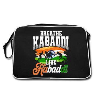 Kabaddi Inde Lutte - Sac Retro - noir/blanc - Dos