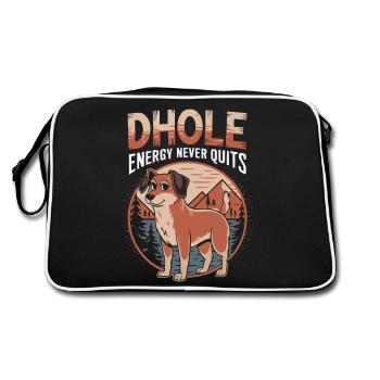 Dhole Lover Faune Canidé Chien sauvage asiatique - Sac Retro - noir/blanc - Dos