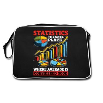Statistiques Le seul endroit Comptable Statisticien - Sac Retro - noir/blanc - Dos