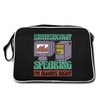Statisticien Statistiquement parlant Analyse de données - Sac Retro - noir/blanc - Dos