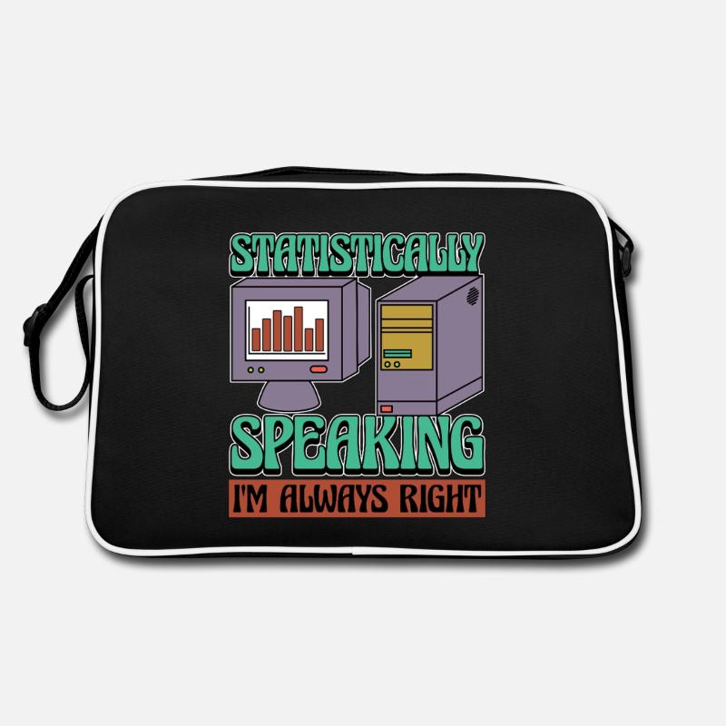 Statistician Statistically Speaking Data Analysis Retro Bag