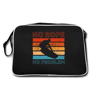 Wakeboard Wakeboarder Wakeboarding Gift - Retro Bag - black/white - Back