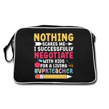 Don't worry, I negotiated successfully with me - Retro Bag - black/white - Back