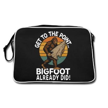 Bigfoot silex Pointes de flèches de travail de la pierre - Sac Retro - noir/blanc - Dos