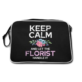 Keep calm and let the florist do it - Retro Bag - black/white - Back