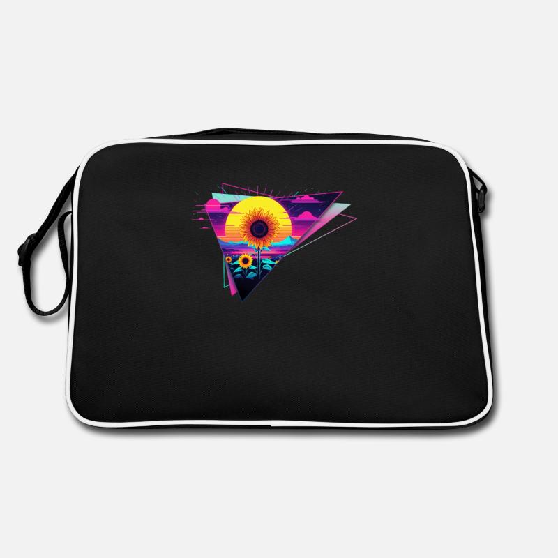Retro Wave Sunflower Triangle Retro Bag
