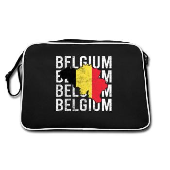 Carte de la Belgique Vintage - Sac Retro - noir/blanc - Dos