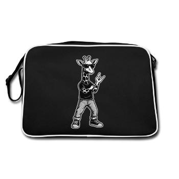 Style girafe cool - Sac Retro - noir/blanc - Dos