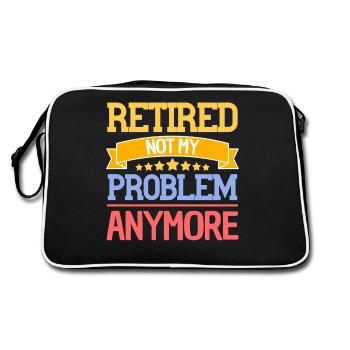 Bientôt retraités Pension Début de la retraite - Sac Retro - noir/blanc - Dos