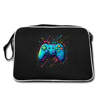 Manette Splash Gamer colorée - Sac Retro - noir/blanc - Dos
