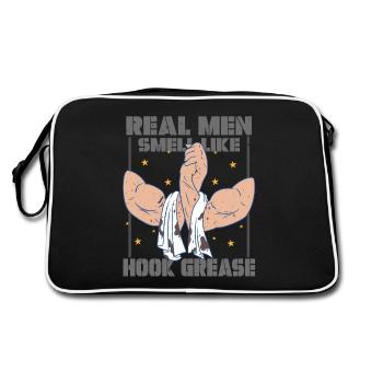 Docker Real Men Smell Like Hook Greash - Retro Bag - black/white - Back