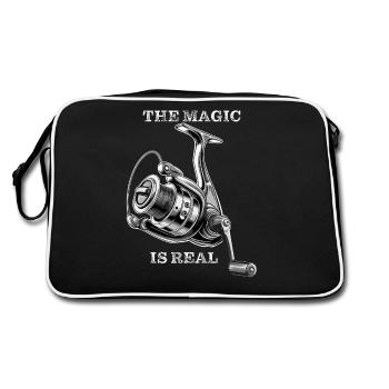 FISHING REEL THE MAGIC IS REAL - Retro Bag - black/white - Back