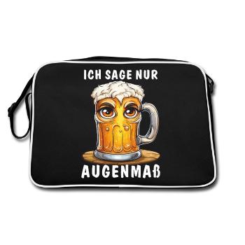 ICH SAGE NUR AUGENMAß - Retro Tasche - Schwarz/Weiß - Hinten