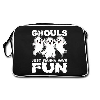 GHOULS JUST WANNA HAVE FUN - HALLOWEEN GIFT - Retro Bag - black/white - Back