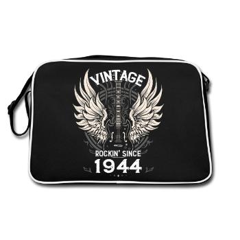 Vintage Rockin' Since 1944 81 ans de Old School - Sac Retro - noir/blanc - Dos