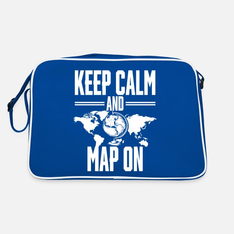 Geographic Information Systems Map On Retro Bag