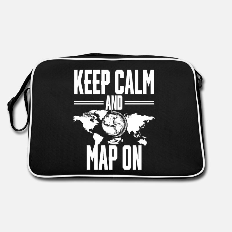 Geografische Informationssysteme Map On Retro Tasche