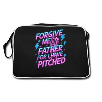 Pardonne-moi Père Baseball Pitcher Flame Design - Sac Retro - noir/blanc - Dos