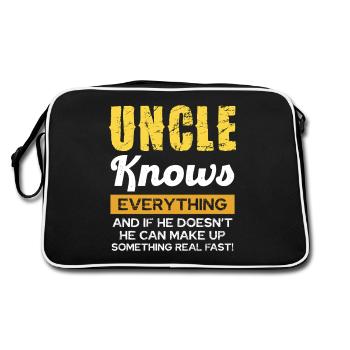 L’oncle sait tout et peut l’inventer - Sac Retro - noir/blanc - Dos