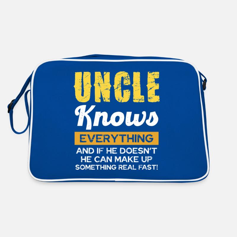 Uncle knows everything and can invent it Retro Bag