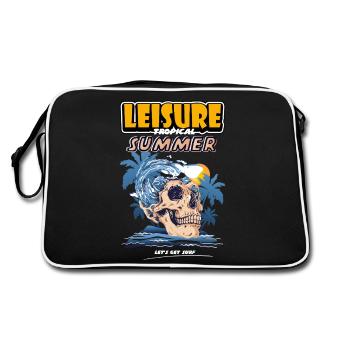 Leisure Tropical Summer - Retro Bag - black/white - Back
