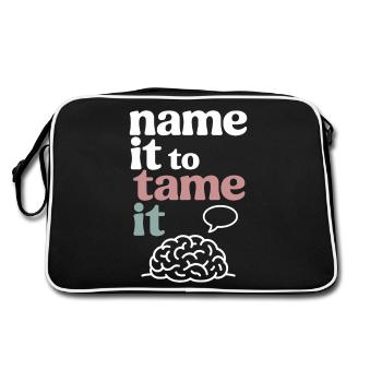 Thérapie Affirmation Pleine conscience Citation Sentiments - Sac Retro - noir/blanc - Dos