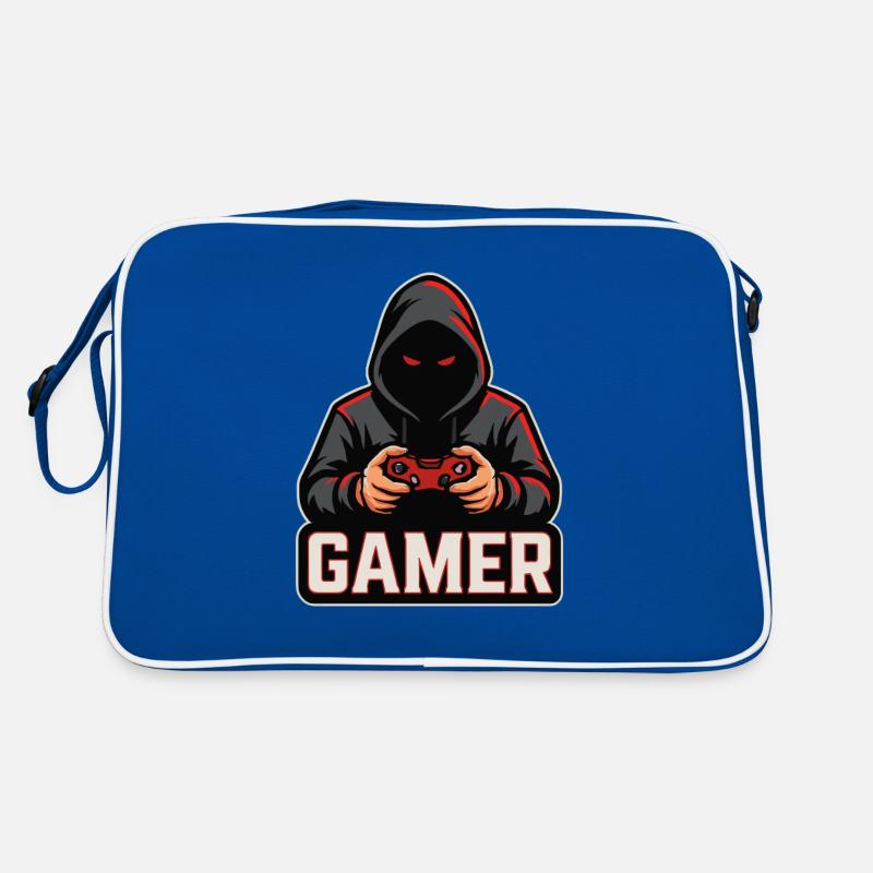 Dark Gamer – Zocker mit Kapuze Controller Design Retro Tasche