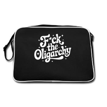 Les anti-milliardaires écrasent l’oligarchie de manière drôle - Sac Retro - noir/blanc - Dos