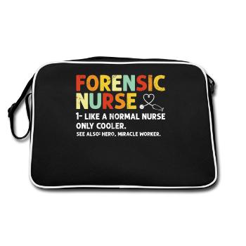 Infirmière médico-légale Drôle Définition Infirmière saine d’ - Sac Retro - noir/blanc - Dos