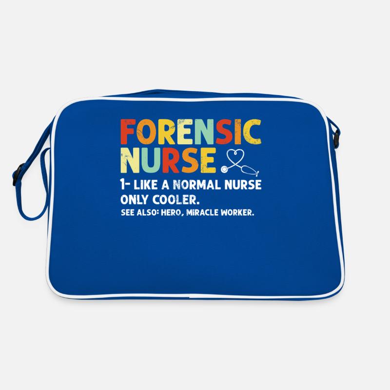 Forensische Krankenschwester Lustige Definition Gesunde Krankenschwester Retro Tasche