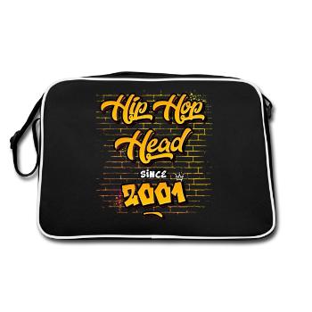Hip-Hop Head Since 2001 - 24 Years of Fire Beats - Retro Bag - black/white - Back