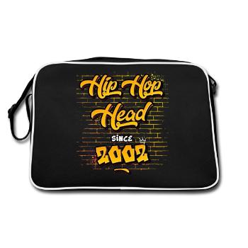 tête de hip-hop depuis 2002 - 23 ans de vrai flow - Sac Retro - noir/blanc - Dos