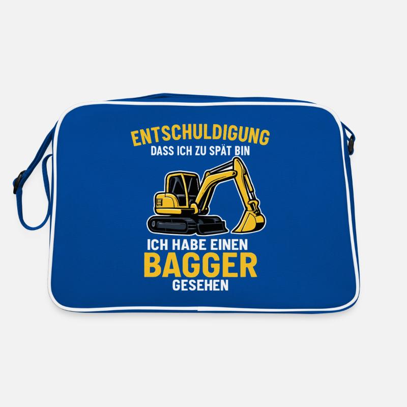 Bagger Spruch Retro Tasche