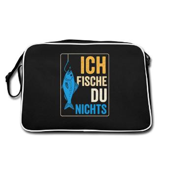 I fish – you don't fish - Retro Bag - black/white - Back