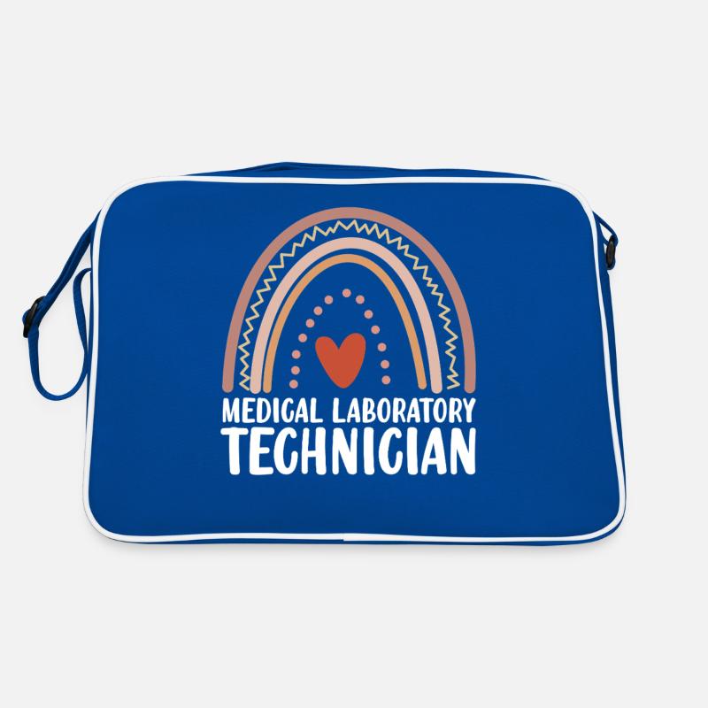 Medizinischer Laborant Boho Regenbogen Lustig Retro Tasche