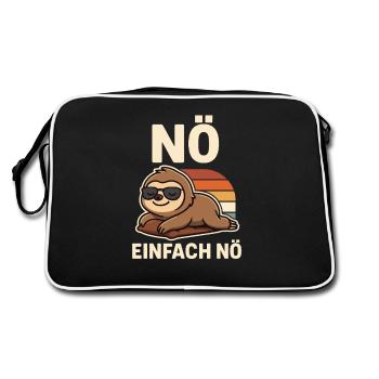 Non. Simply Nope - Chemise amusante Chill Sloth - Sac Retro - noir/blanc - Dos
