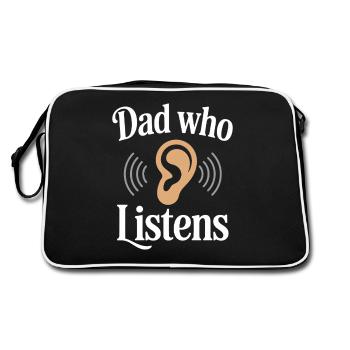 Emotionally Available Father Sanfter - Retro Bag - black/white - Back