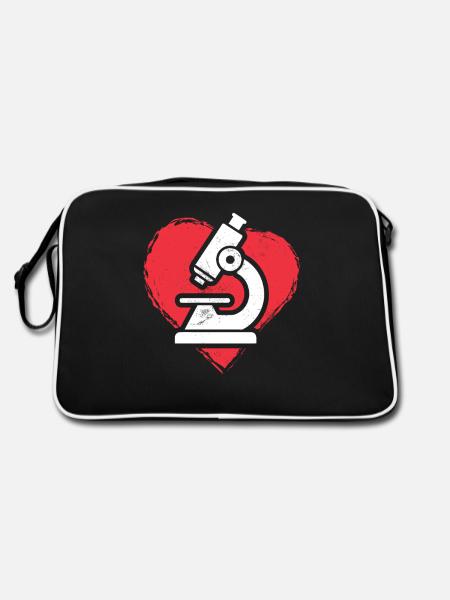 Love Medical Lab Scientist Funny MLS Scientist - Retro Bag - black/white - Back